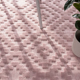 Indoor & Outdoor Rug With Moroccan Trellis High-Low Pattern