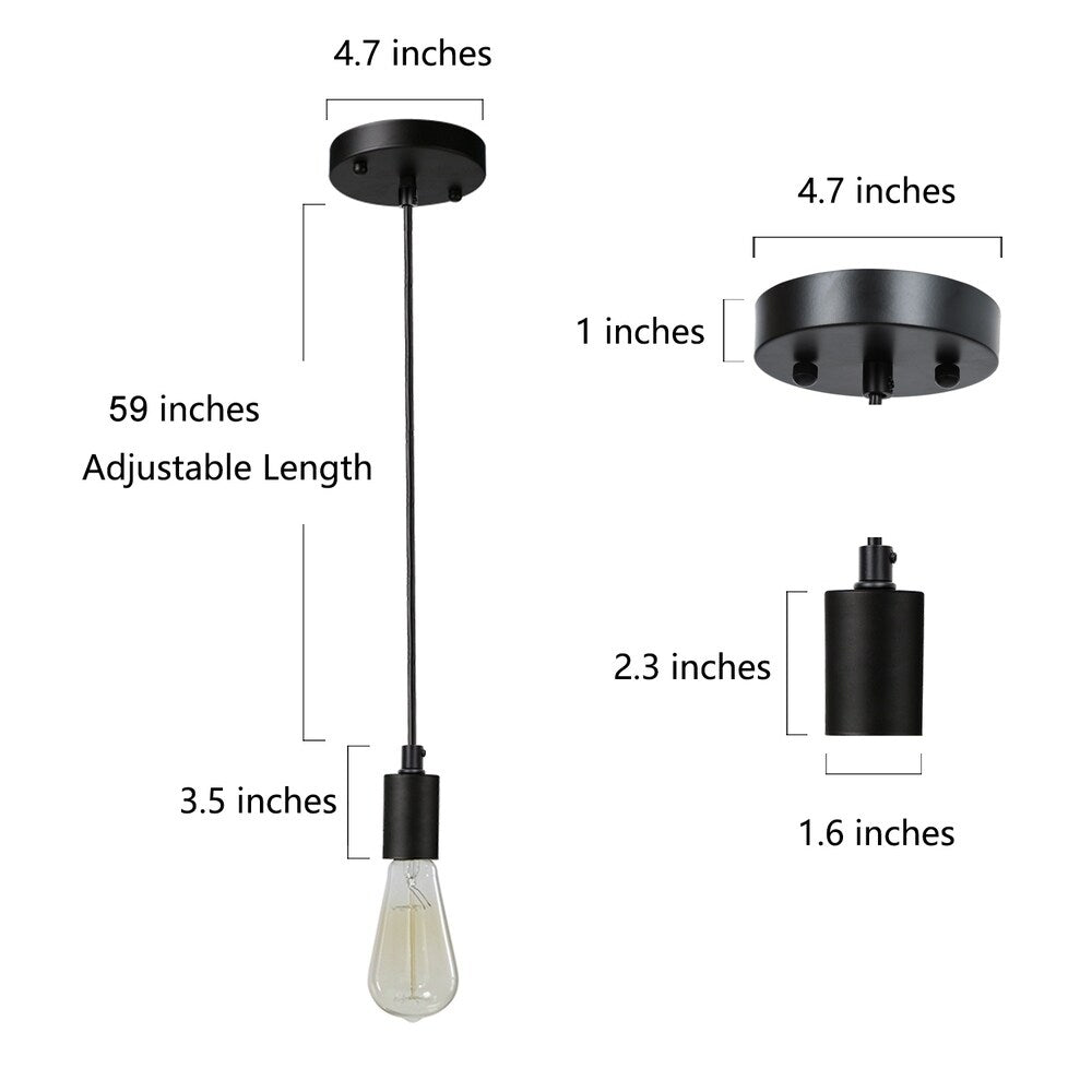 The Gray Barn Heavenly Winds Industrial 1-light Bulb Ceiling Pendant Fixture - N/A