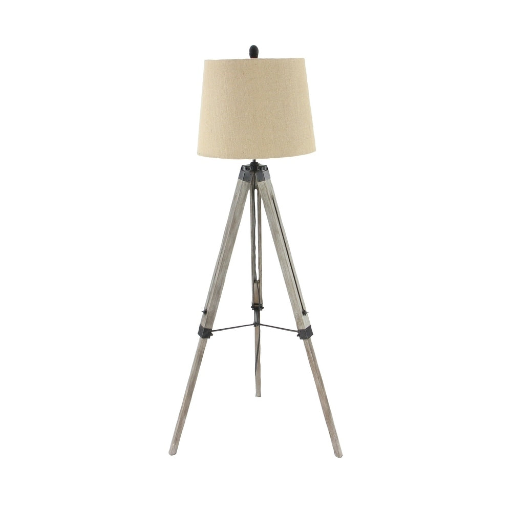 Brown Wood Industrial Floor Lamp 61 x 25 x 25 - 25 x 61
