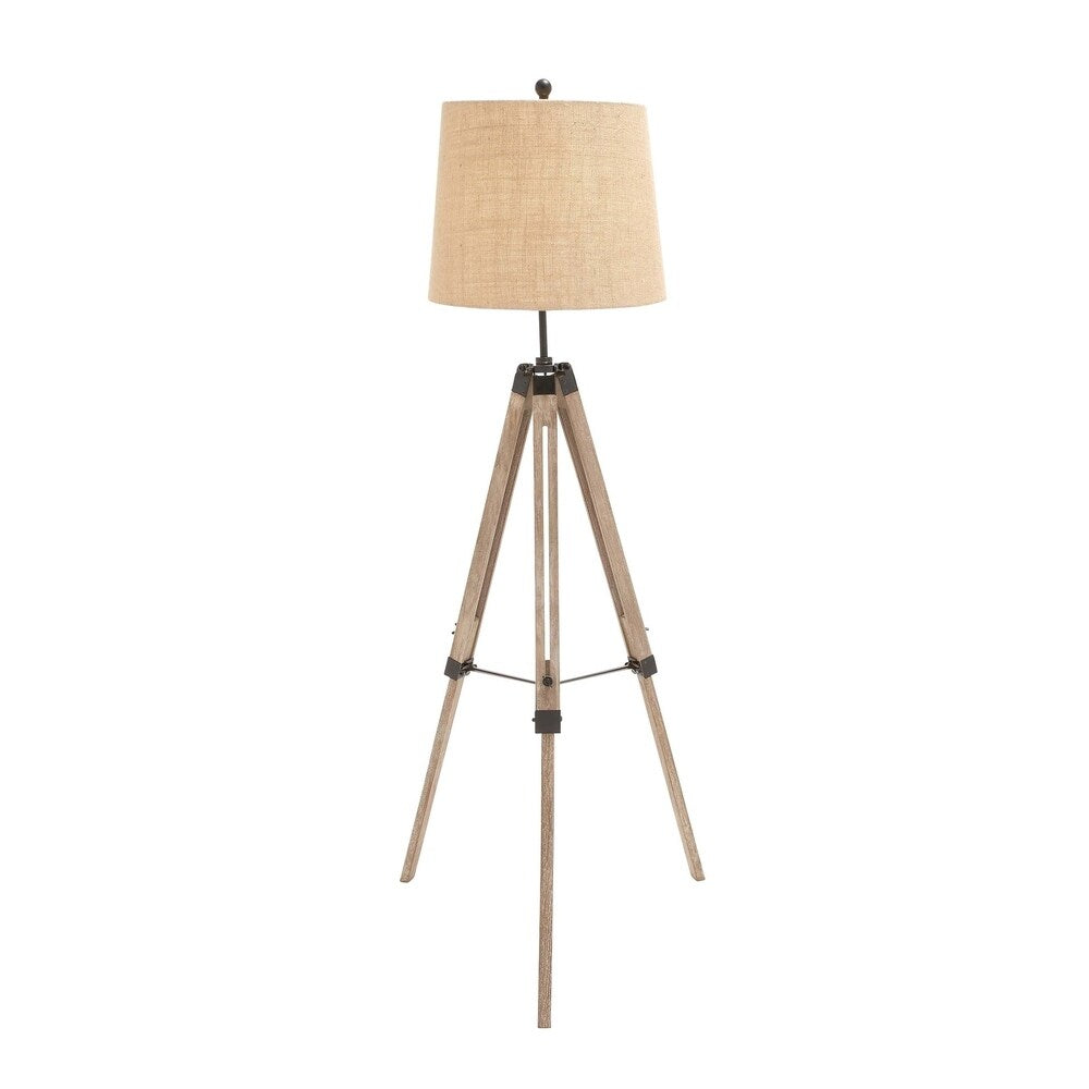 Brown Wood Industrial Floor Lamp 61 x 25 x 25 - 25 x 61