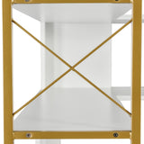Industrial 7-Tier Bookshelf, L-Shaped Corner Bookcase with Metal Frame