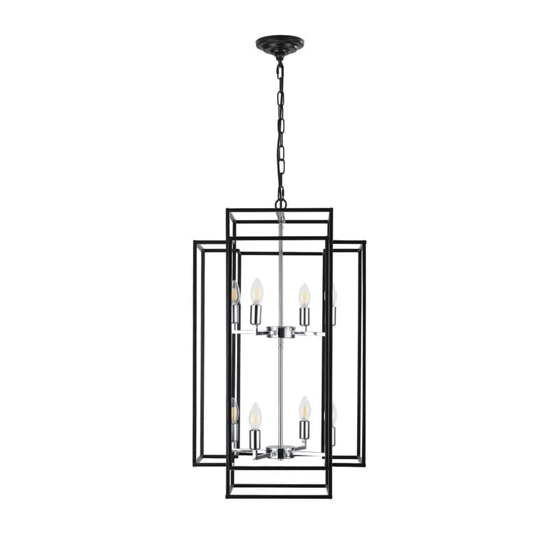 Industrial 8-Lights Hanging Chandelier Tiered Pendant Light Fixtures for Entryway, Foyer,Kitchen Island