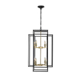Industrial 8-Lights Hanging Chandelier Tiered Pendant Light Fixtures for Entryway, Foyer,Kitchen Island