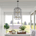 Industrial 8-Lights Hanging Chandelier Tiered Pendant Light Fixtures for Entryway, Foyer,Kitchen Island