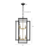 Industrial 8-Lights Hanging Chandelier Tiered Pendant Light Fixtures for Entryway, Foyer,Kitchen Island