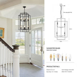 Industrial 8-Lights Hanging Chandelier Tiered Pendant Light Fixtures for Entryway, Foyer,Kitchen Island
