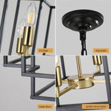 Industrial 8-Lights Hanging Chandelier Tiered Pendant Light Fixtures for Entryway, Foyer,Kitchen Island