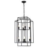 Industrial 8-Lights Hanging Chandelier Tiered Pendant Light Fixtures for Entryway, Foyer,Kitchen Island