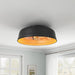 Industrial Black 2-Light Metal Flush Mount Ceiling Light Fixtures for Kitchen