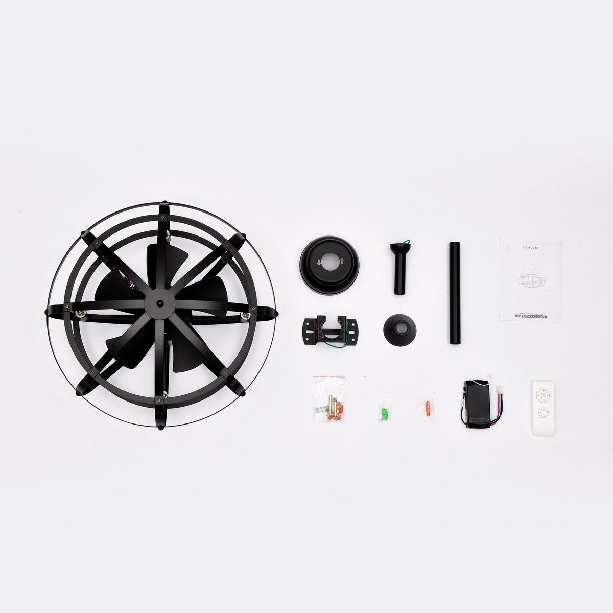 Industrial Ceiling Fan Light Kit for Living Room Bedroom Kitchen