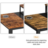 Industrial Computer Desk with Monitor Stand