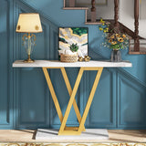 43 Inch Entryway Console Tables, Narrow Sofa Table for Hallway, Living Room