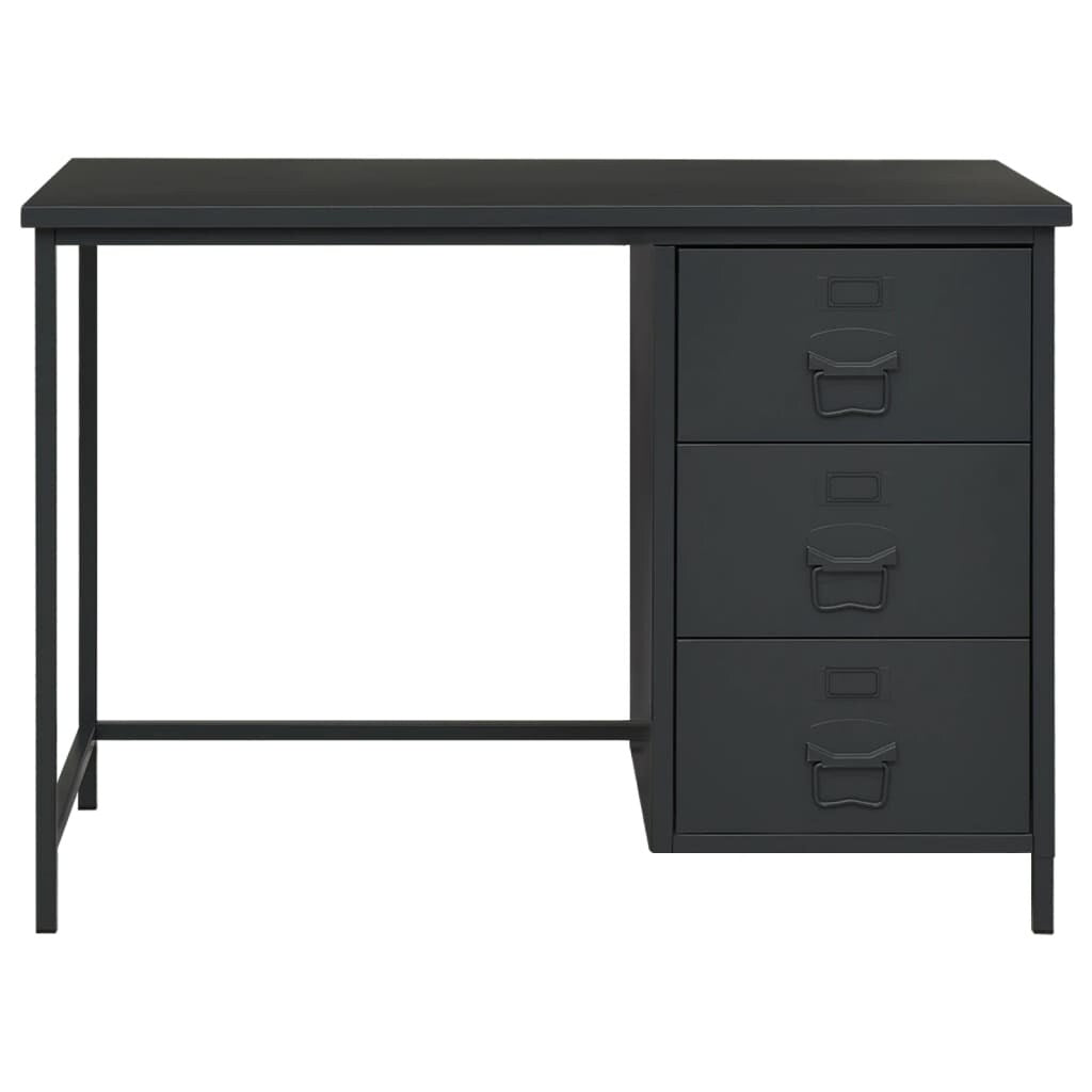 Industrial Desk with Drawers Anthracite 41.3"x20.5"x29.5" Steel