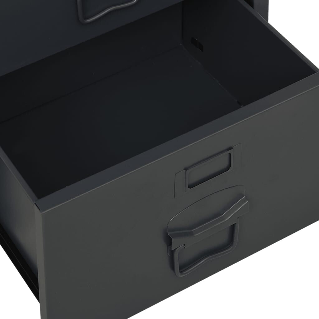 Industrial Desk with Drawers Anthracite 41.3"x20.5"x29.5" Steel