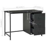 Industrial Desk with Drawers Anthracite 41.3"x20.5"x29.5" Steel