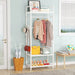 Industrial Small Clothes rack with shelves,freestanding closet organizer,27'' W X69'' H