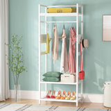 Industrial Small Clothes rack with shelves,freestanding closet organizer,27'' W X69'' H