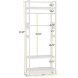 Industrial Small Clothes rack with shelves,freestanding closet organizer,27'' W X69'' H