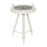 Industrial Metal Round Clock Coffee Table