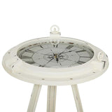 Industrial Metal Round Clock Coffee Table