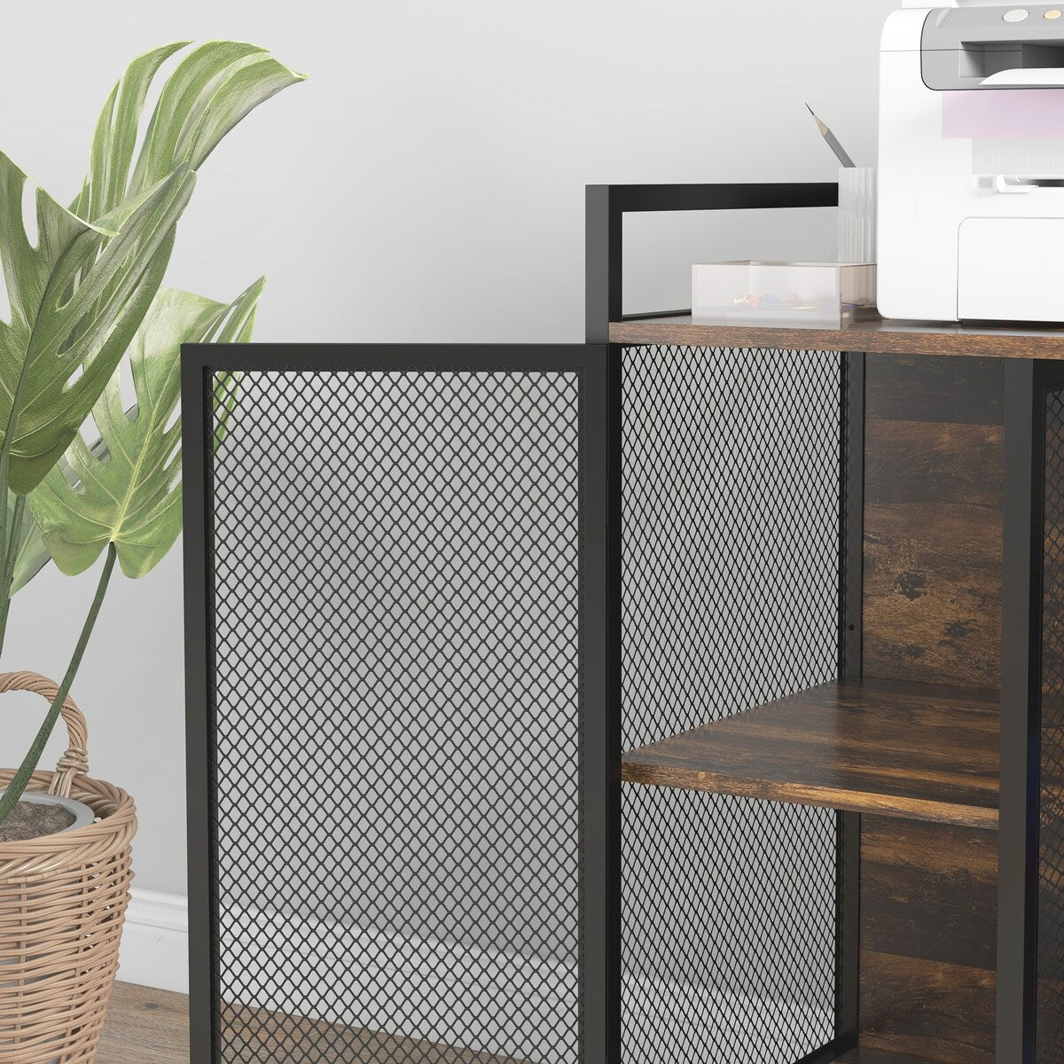 Industrial Printer Stand with USB Charging Ports