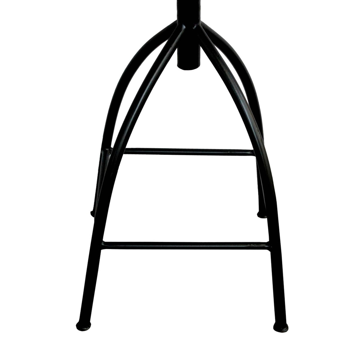 Pia 25-31 Inch Industrial Style Counter Height Stool with Adjustable Swivel Seat, Brown, Black