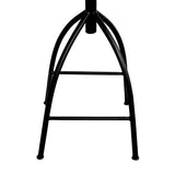 Pia 25-31 Inch Industrial Style Counter Height Stool with Adjustable Swivel Seat, Brown, Black
