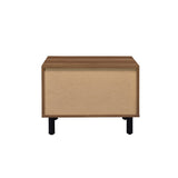 Industrial Style Multifunctional Nightstand with 2 Drawers