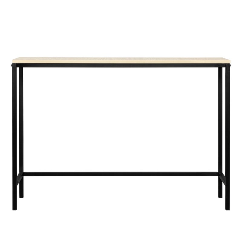 Industrial Style Porch Table Single Layer Light Walnut Color Console Table