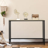 Industrial Style Porch Table Single Layer Light Walnut Color Console Table