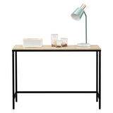 Industrial Style Porch Table Single Layer Light Walnut Color Console Table