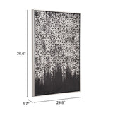 Harrison Canvas Wall Art Silver & Black