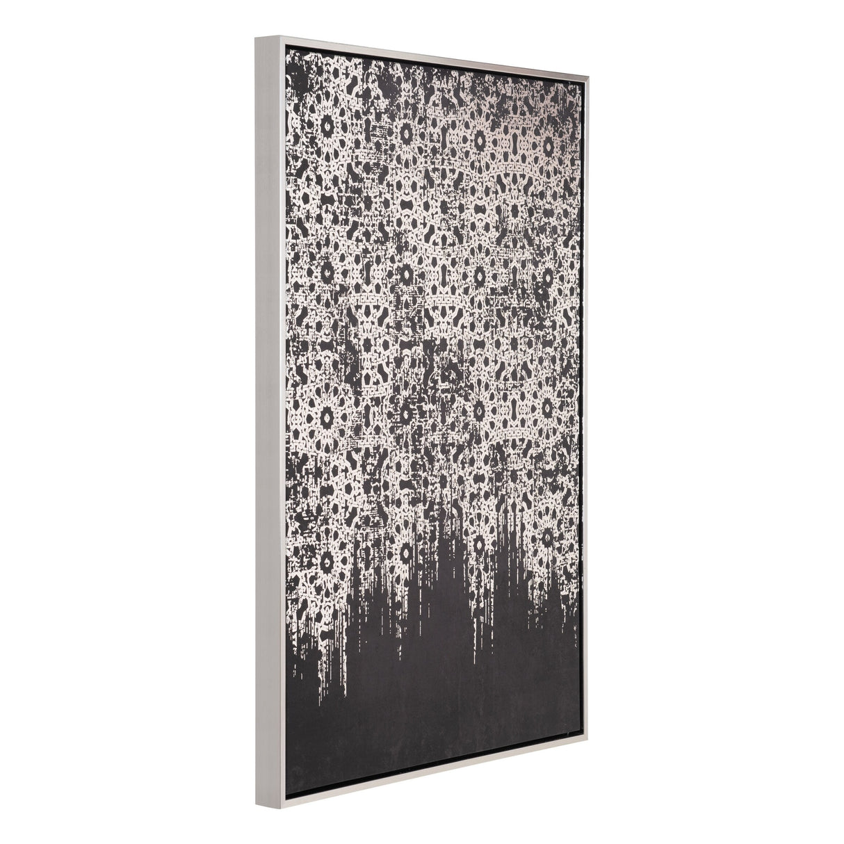 Harrison Canvas Wall Art Silver & Black