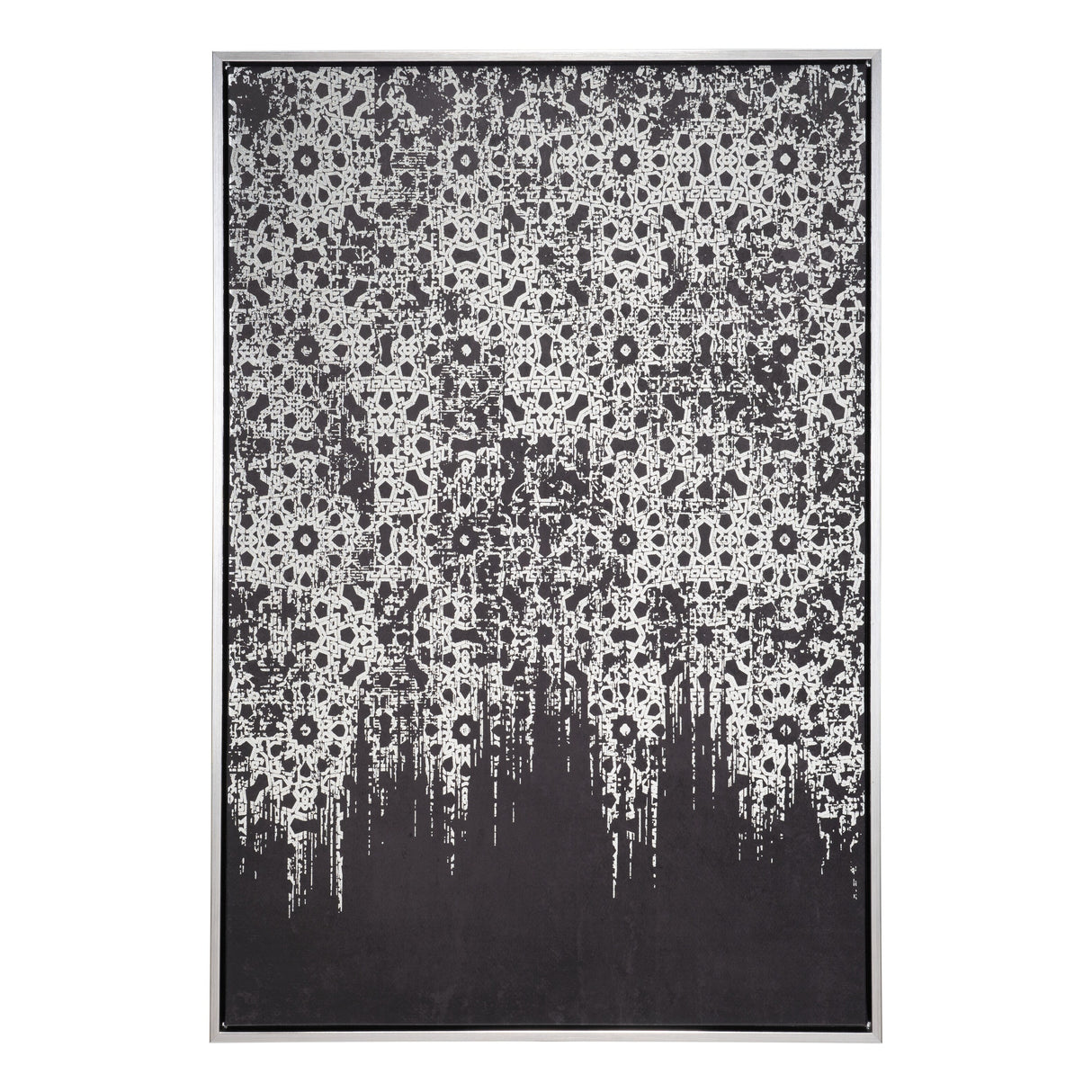Harrison Canvas Wall Art Silver & Black