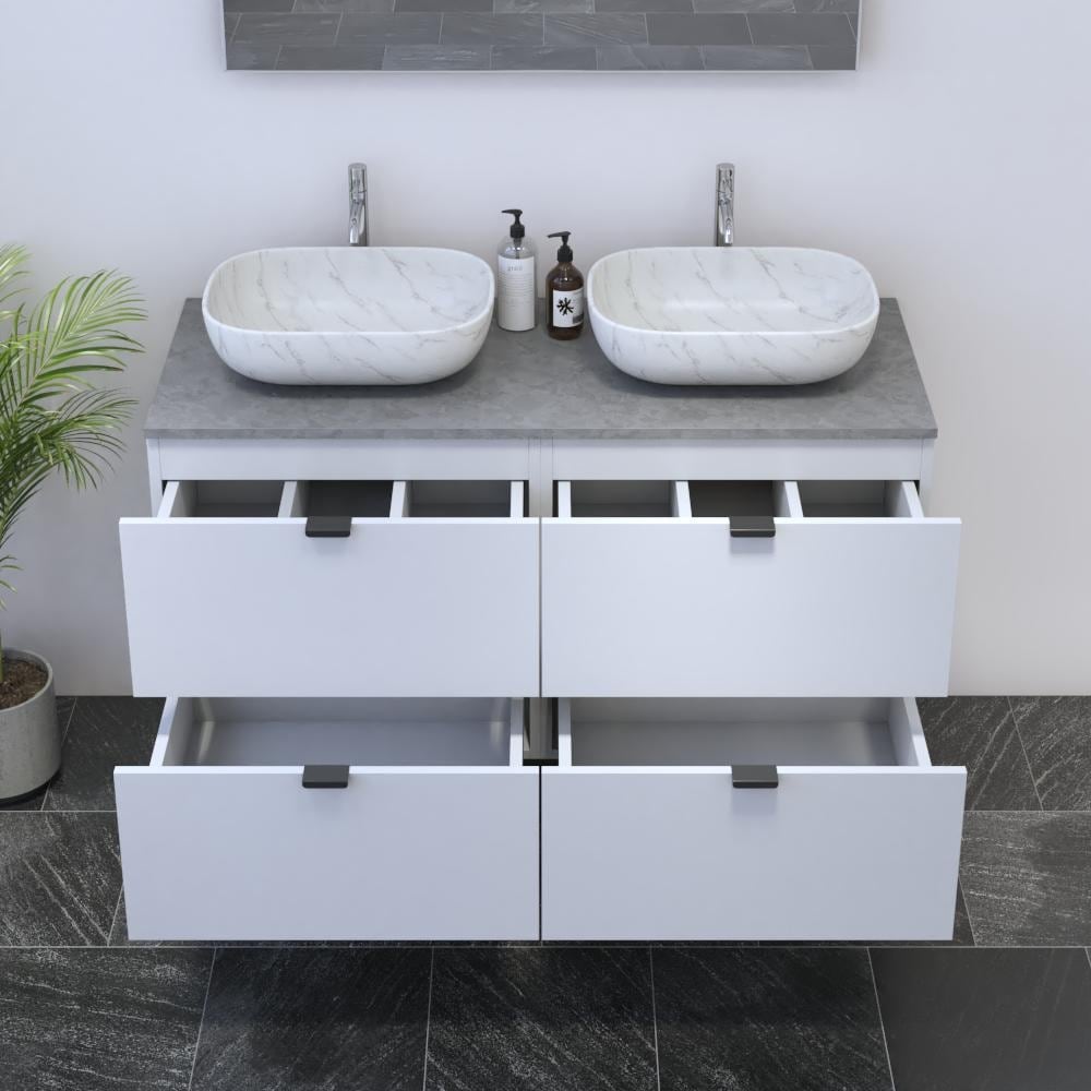 Ines 4S 120 Floating Bathroom Vanity (48" Width)