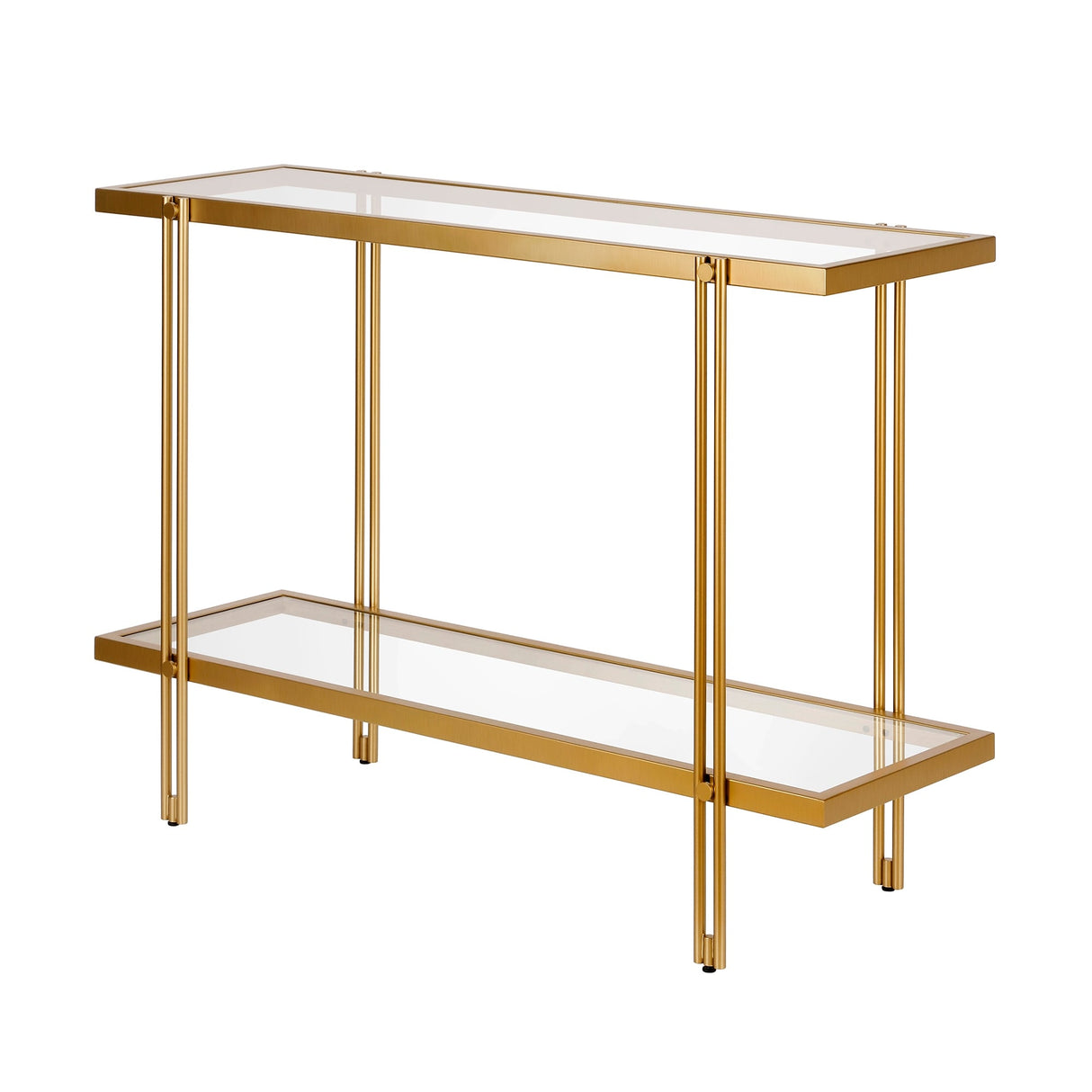 Inez Steel and Glass Console Table