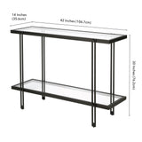Inez Steel and Glass Console Table