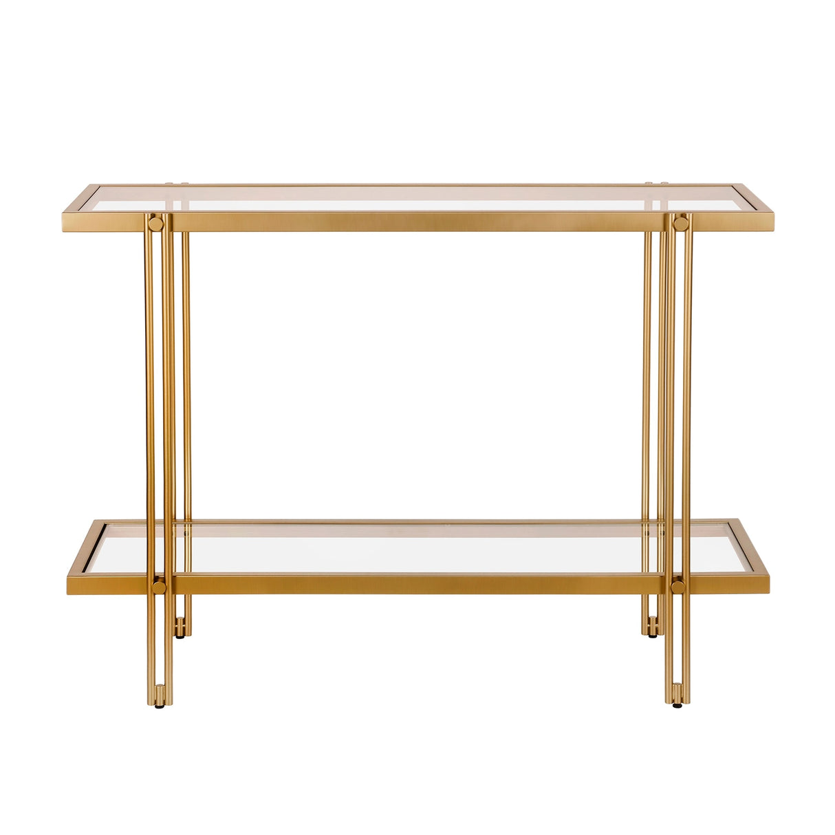 Inez Steel and Glass Console Table