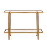 Inez Steel and Glass Console Table