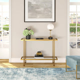 Inez Steel and Glass Console Table