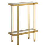 Inez Steel and Glass Console Table