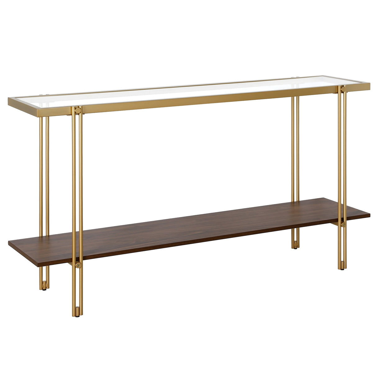 Inez Steel and Glass Console Table