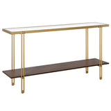 Inez Steel and Glass Console Table