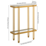 Inez Steel and Glass Console Table