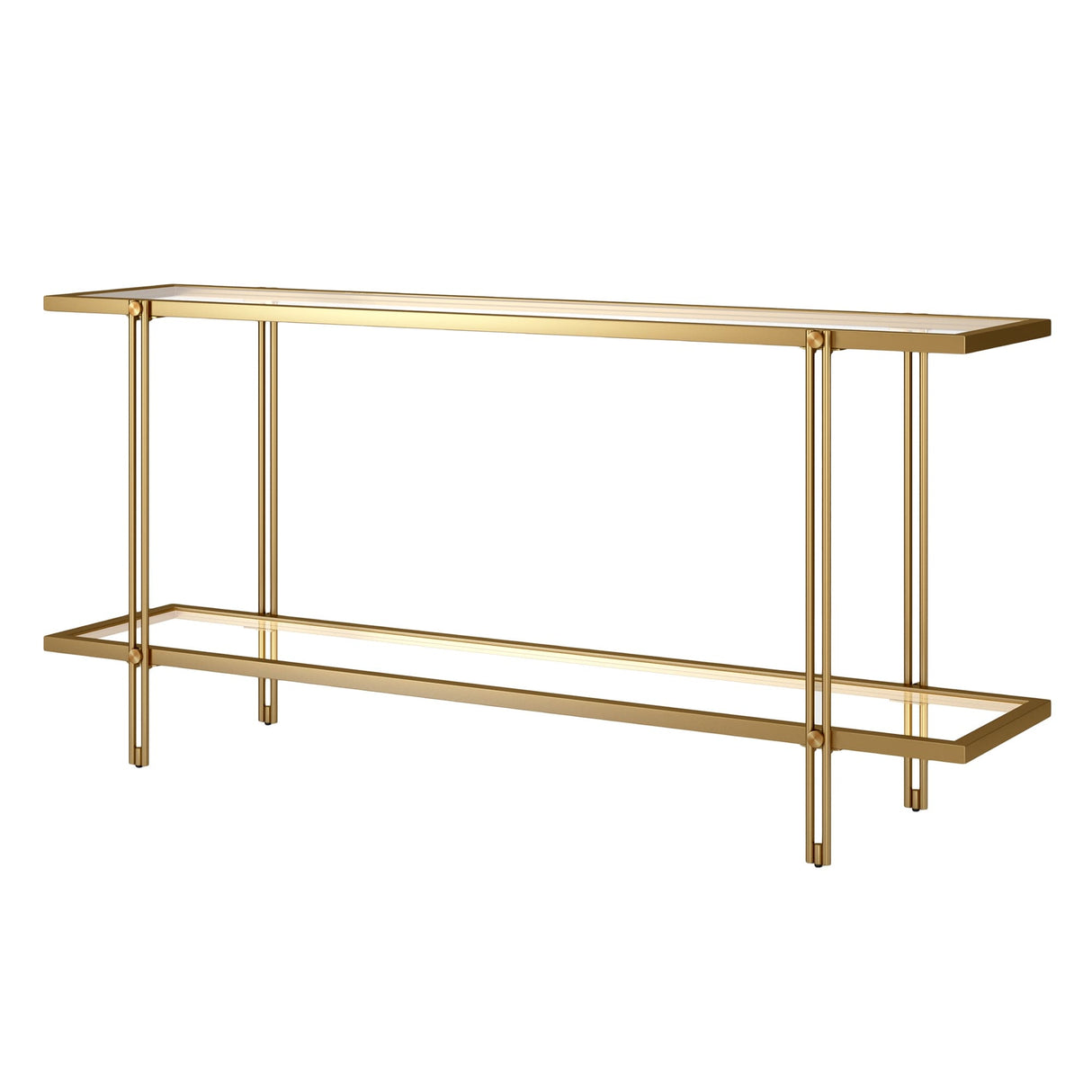 Inez Steel and Glass Console Table