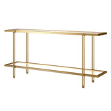 Inez Steel and Glass Console Table