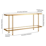 Inez Steel and Glass Console Table