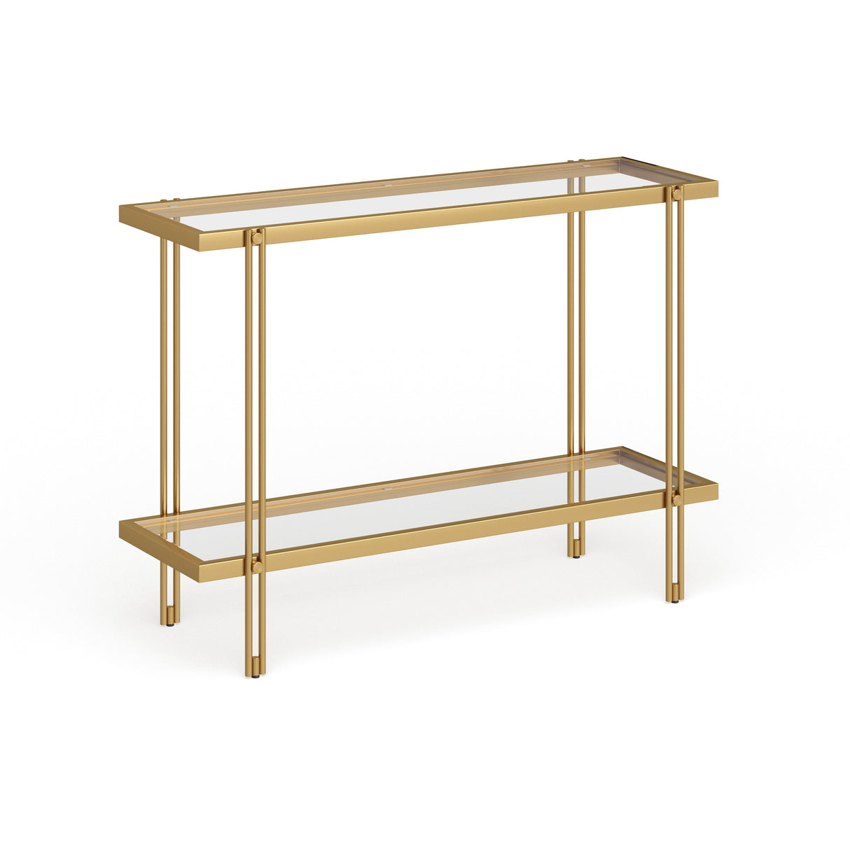 Inez Steel and Glass Console Table