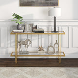 Inez Steel and Glass Console Table