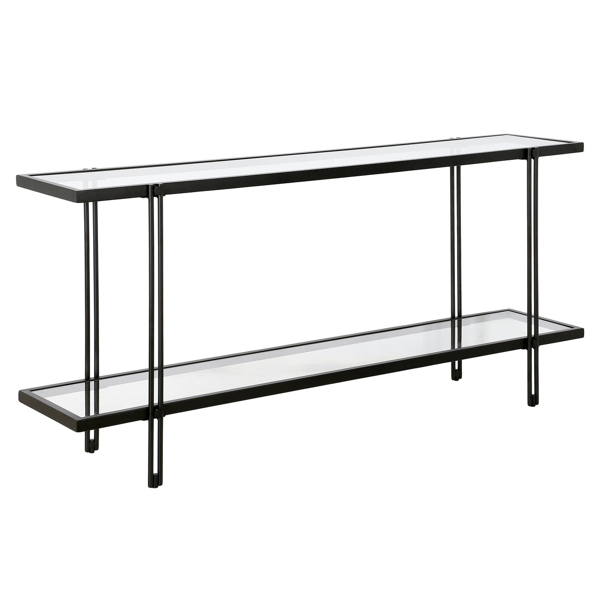 Inez Steel and Glass Console Table